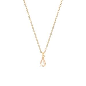 New! GOLD PLATED ZIRCON DROP NECKLACE